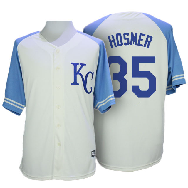 Kansas City Royals #35 Eric Hosmer White Authentic Cool Base Jersey