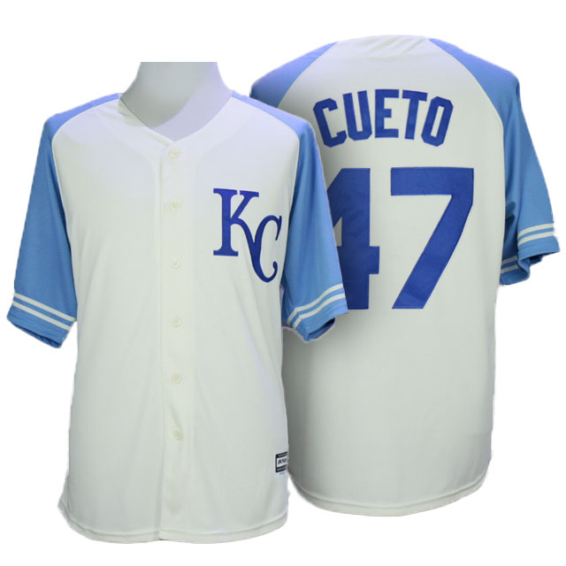 Kansas City Royals #47 Johnny Cueto White Authentic Cool Base Jersey