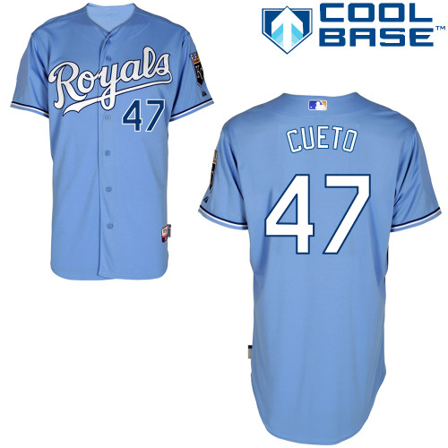 Kansas City Royals #47 Johnny Cueto Light Blue Cool Base Alternate Jersey