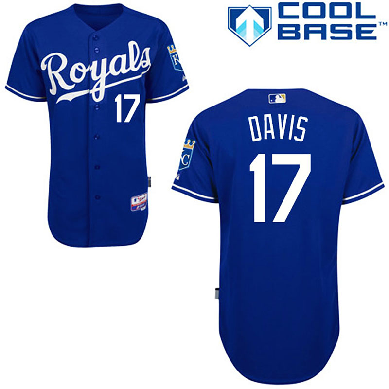 Kansas City Royals #17 Wade Davis Blue Alternate Cool Base Jersey