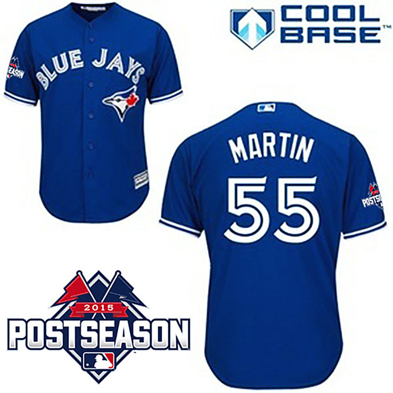 Toronto Blue Jays #55 Russell Martin Navy Cool Base Alternate Jersey