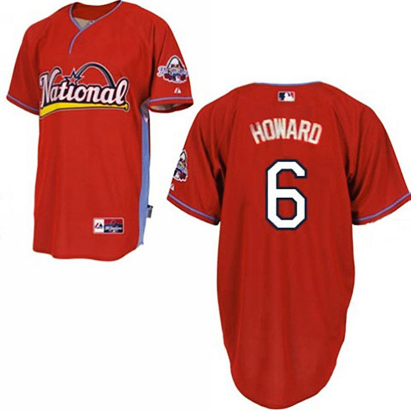 Philadelphia Phillies #6 Ryan Howard 2009 All Star Red Jersey