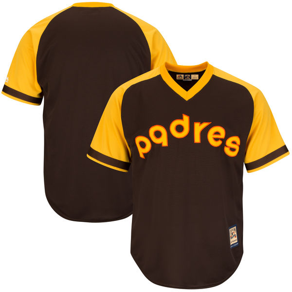 San Diego Padres Brown Majestic Cooperstown Cool Base Jersey