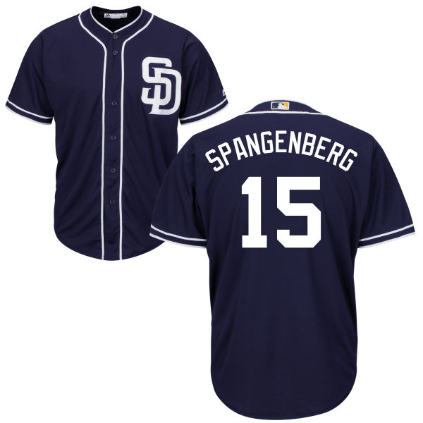 San Diego Padres Cory Spangenberg #15 Majestic Navy Authentic Cool base Jersey