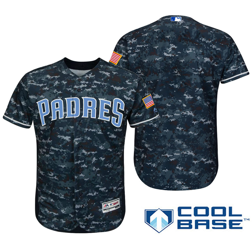 San Diego Padres 2016 Father's Day Green Camo Cool Base Team Jersey