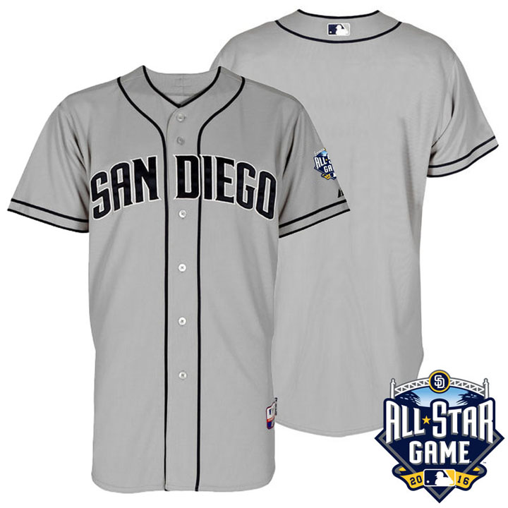 San Diego Padres Majestic Gray 2016 All-Star Patch Authentic Flex Base Jersey