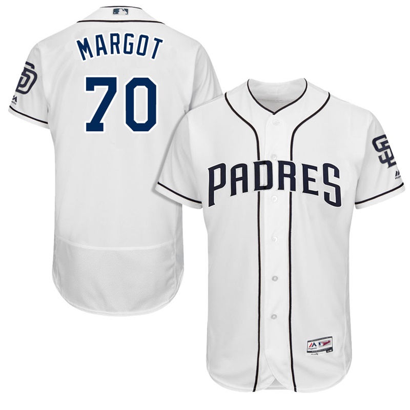 San Diego Padres Manuel Margot #70 White 2017 Home Authentic Collection Flex Base Jersey