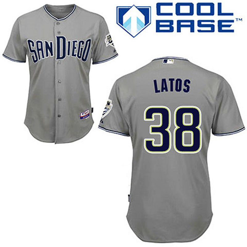 San Diego Padres #38 Mat Latos Grey Road Cool Base Jersey