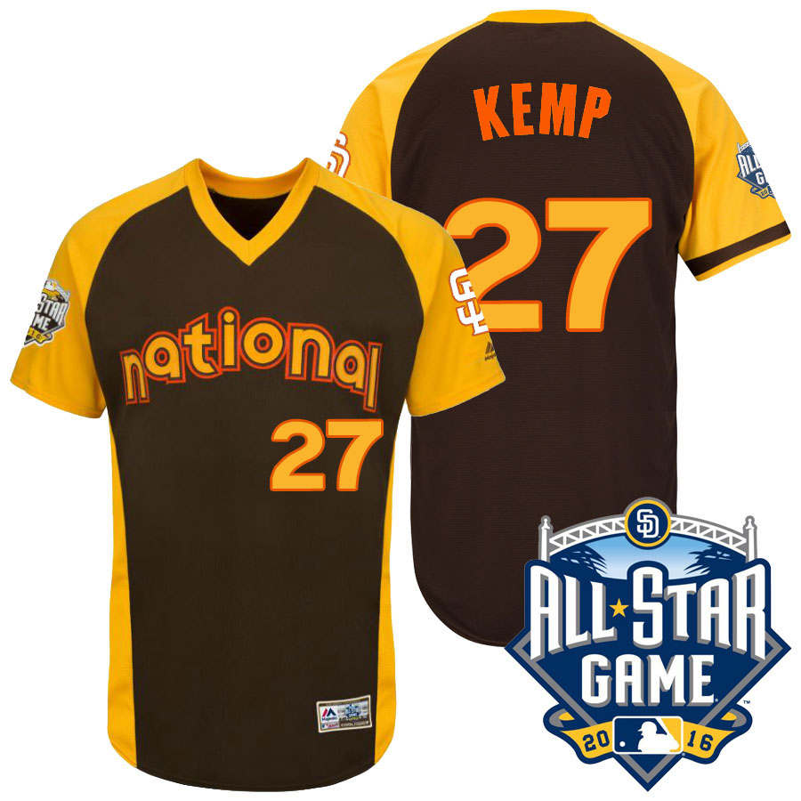 San Diego Padres Matt Kemp #27 Brown 2016 MLB All-Star Game Home Run Derby Authentic Cool Base Jersey