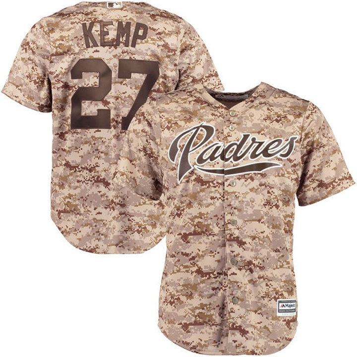 San Diego Padres Matt Kemp #27 Camo Official Cool Base Player Jersey