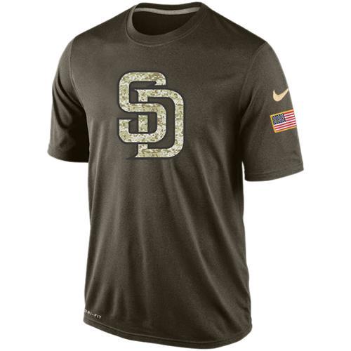 San Diego Padres Olive Camo Team Logo Baseball T-Shirt