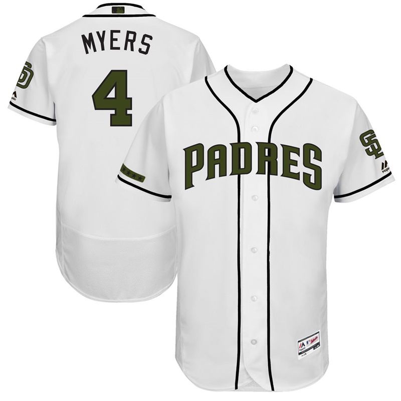 Wil Myers #4 Men San Diego Padres 2017 Memorial Day White Flex Base Jersey