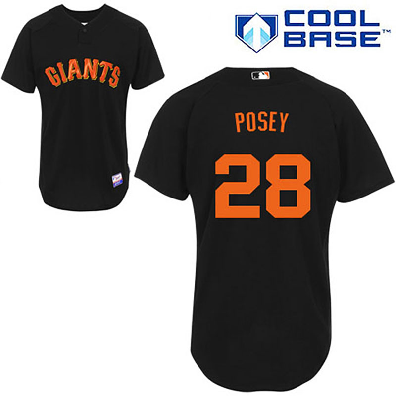 San Francisco Giants #28 Buster Posey Black Jersey