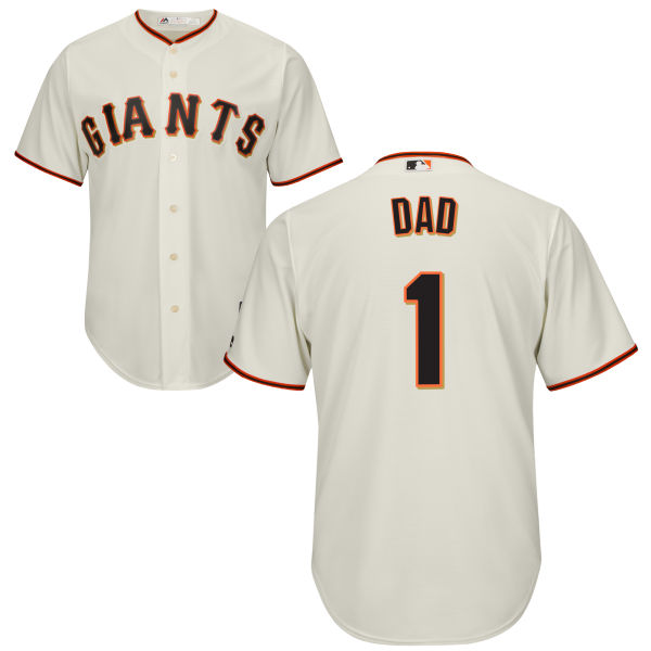 San Francisco Giants Majestic Cream Father's Day Gift Authentic Jersey