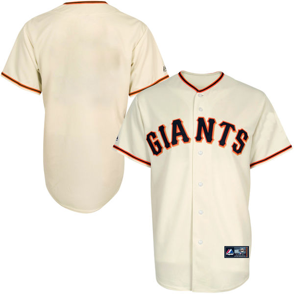 San Francisco Giants Majestic Cream Authentic Team Jersey