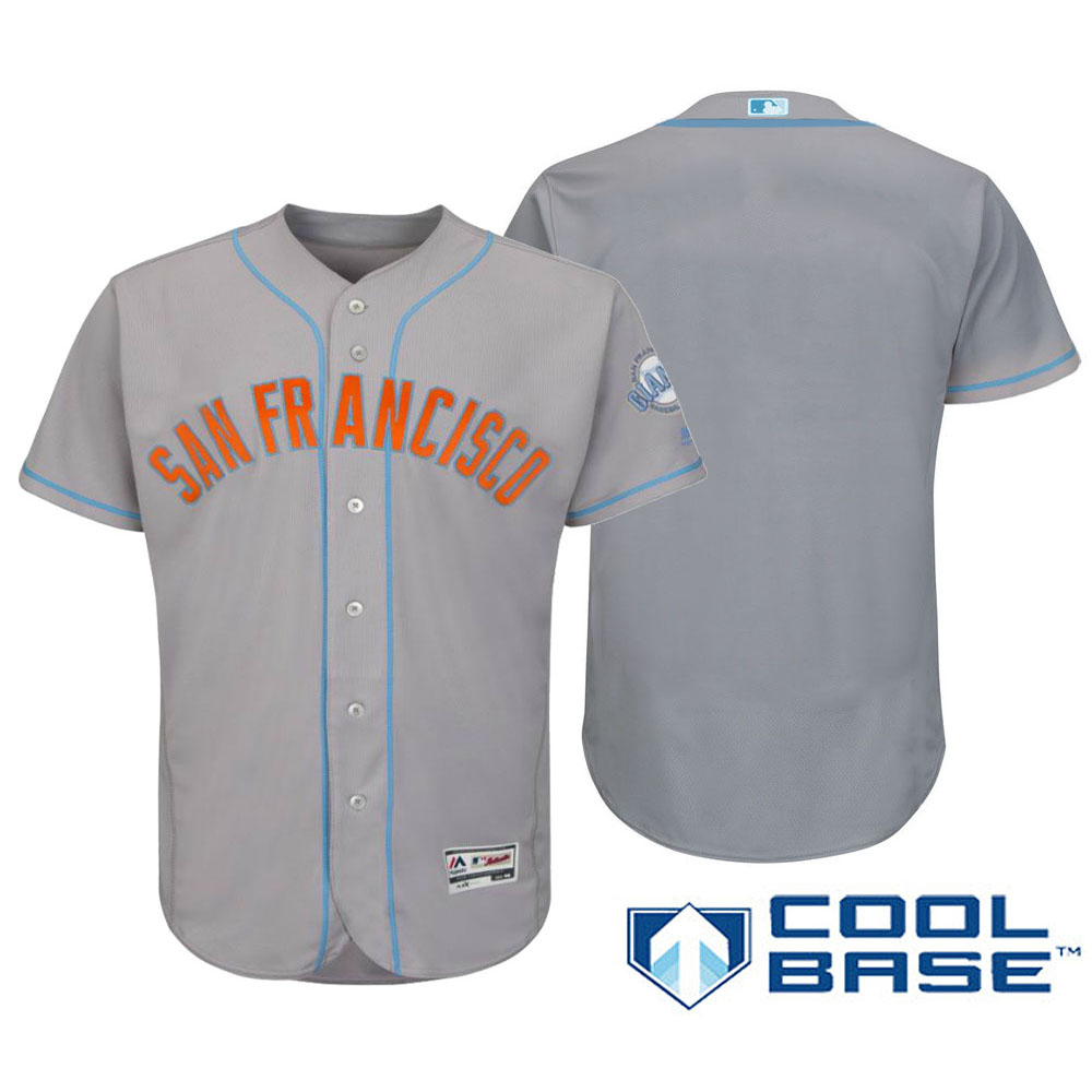 San Francisco Giants 2016 Father's Day Gray Cool Base Team Jersey