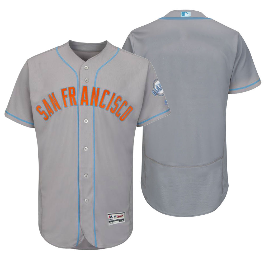 San Francisco Giants 2016 Father's Day Gray Flex Base Team Jersey