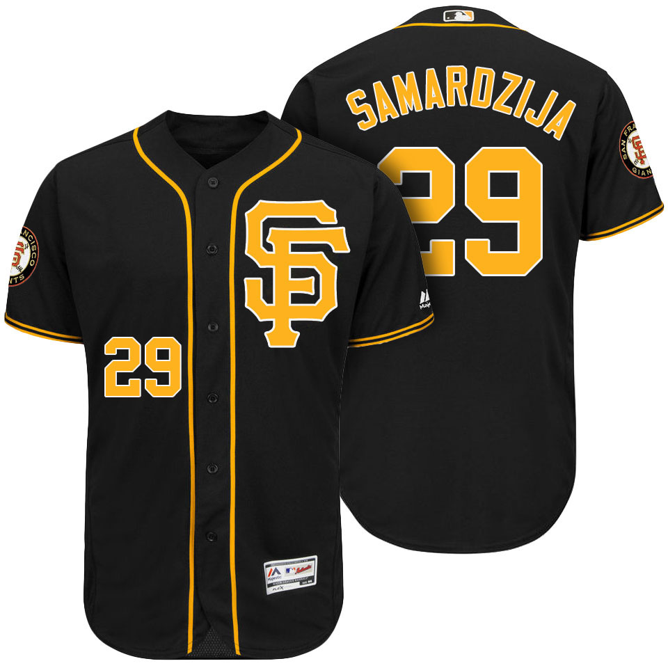 San Francisco Giants Jeff Samardzija #29 Black Official Cool Base Jersey