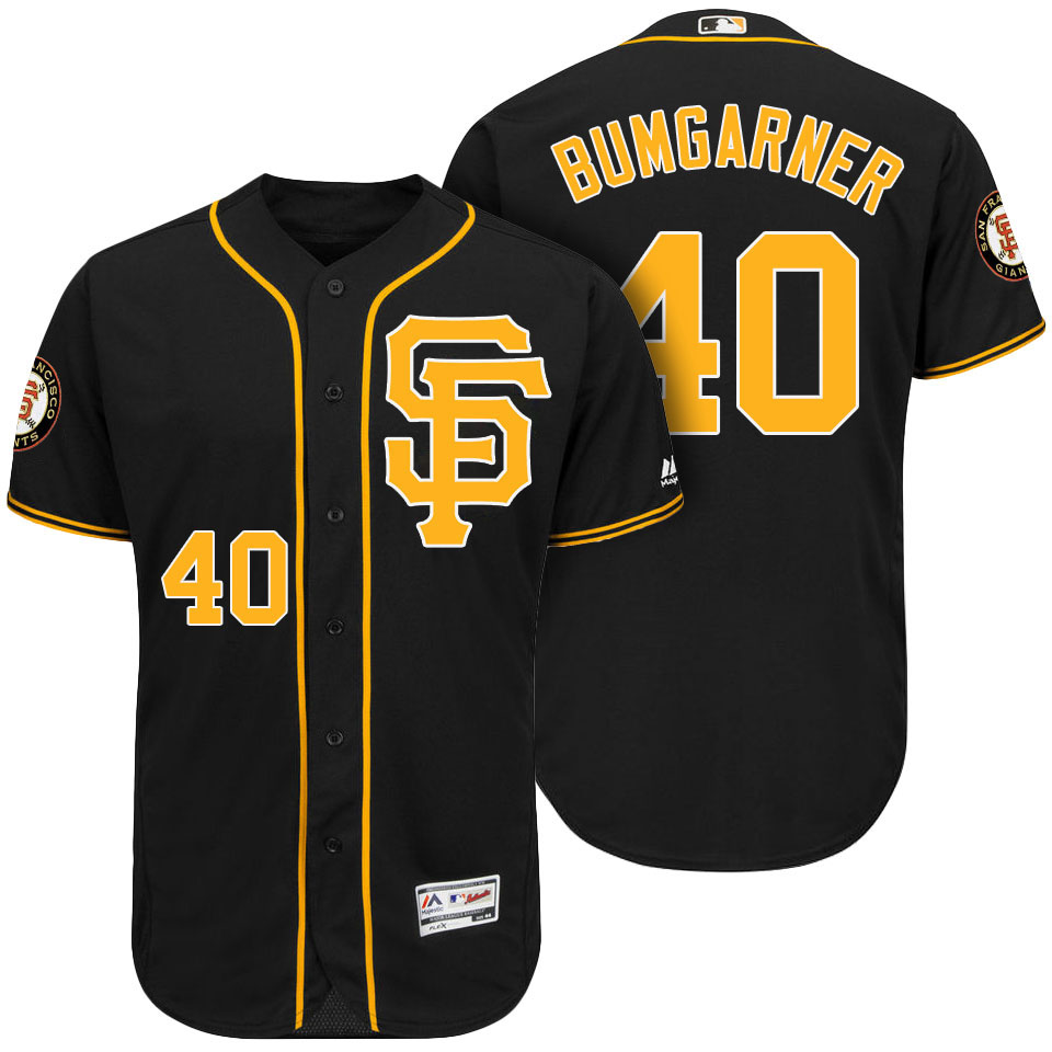 San Francisco Giants Madison Bumgarner #40 Black Official Cool Base Jersey