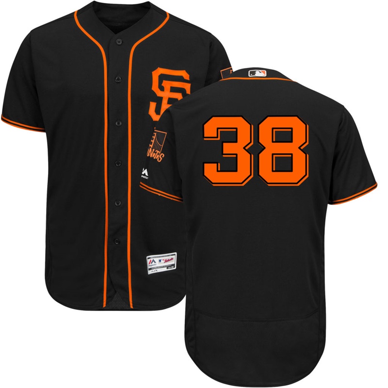 Men San Francisco Giants Michael Morse #38 Black 2017 Alternate Flex Base Jersey