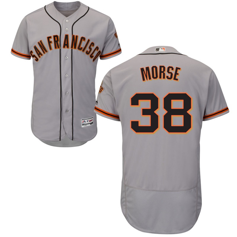 Men San Francisco Giants Michael Morse #38 Gray Road Flex Base Jersey