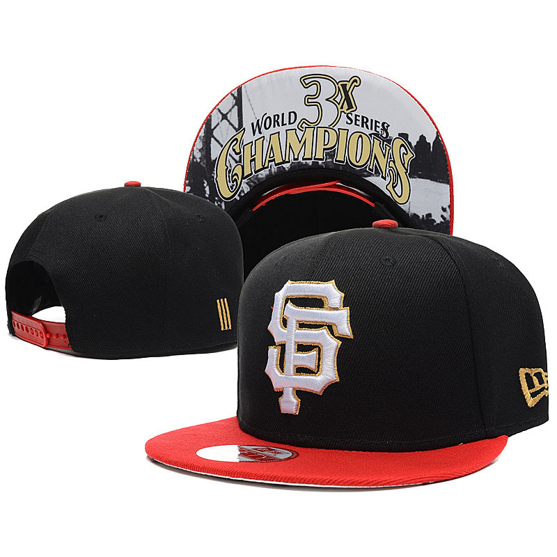 San Francisco Giants New Era Black/Red World Series Champions 9FIFTY Snapback Adjustable Hat