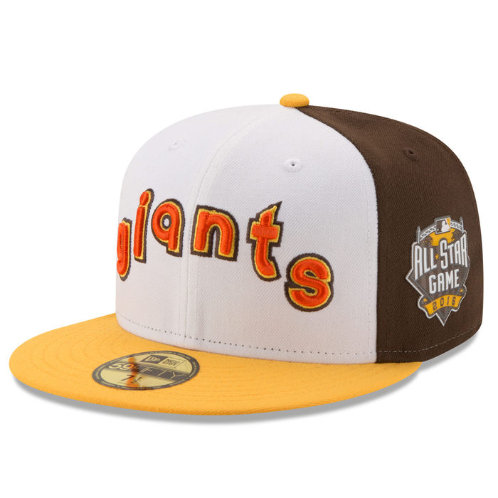 San Francisco Giants New Era White/Yellow Home Run Derby 2016 All-Star Game Patch Authentic Collection 59FIFTY Fitted Hat