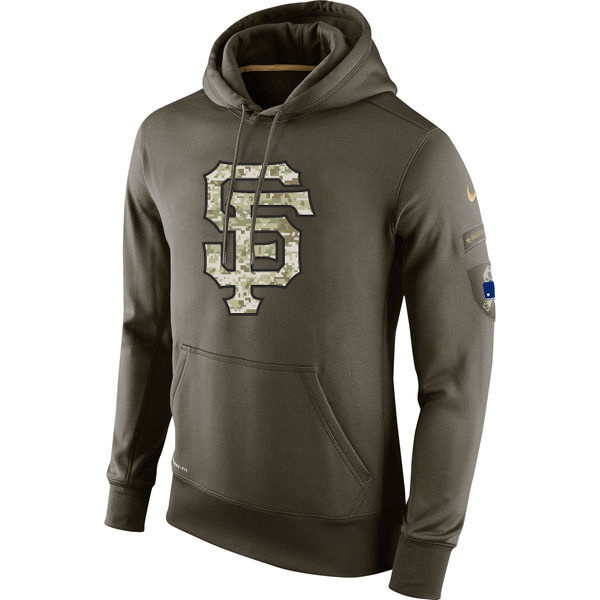 San Francisco Giants Olive Salute To Service Pullover Hoodie