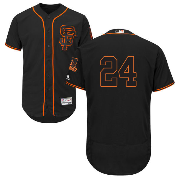 San Francisco Giants #24 Willie Mays Black Flexbase Authentic Collection Jersey