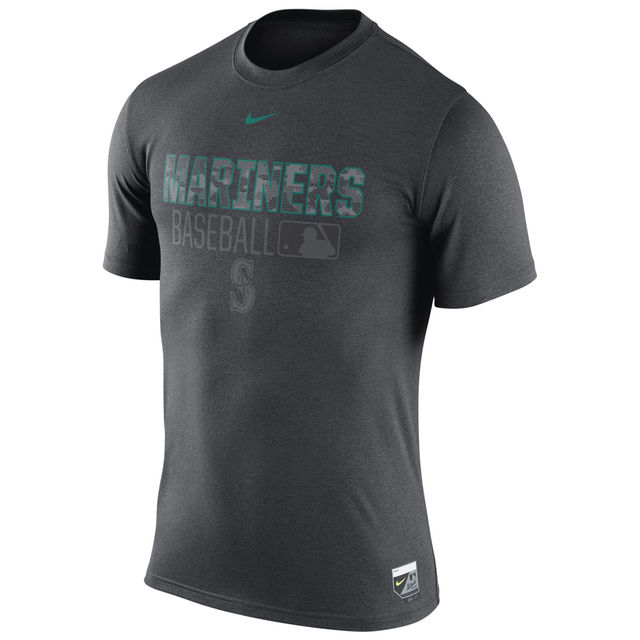 Seattle Mariners Anthracite 2016 Authentic Collection Legend Issue 1.6 Performance Team T-Shirt