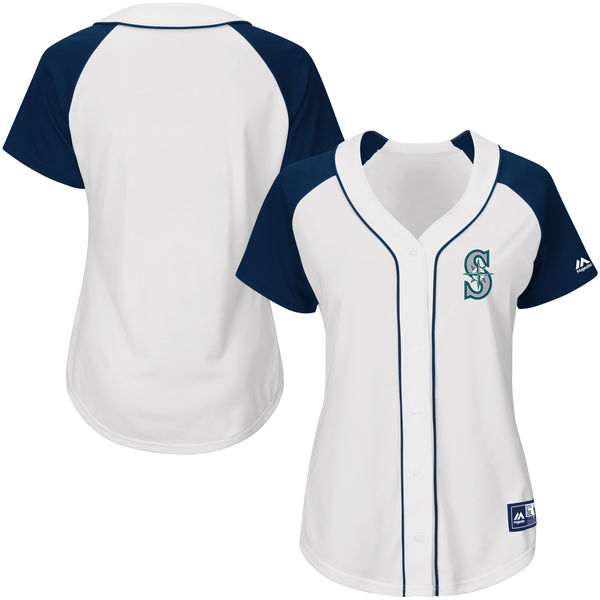 Women's Seattle Mariners Majestic White Fashion Jersey