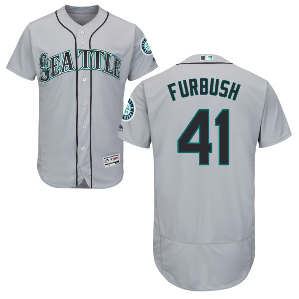 Seattle Mariners Charlie Furbush #41 Majestic Gray Authentic Collection Flexbase Jersey