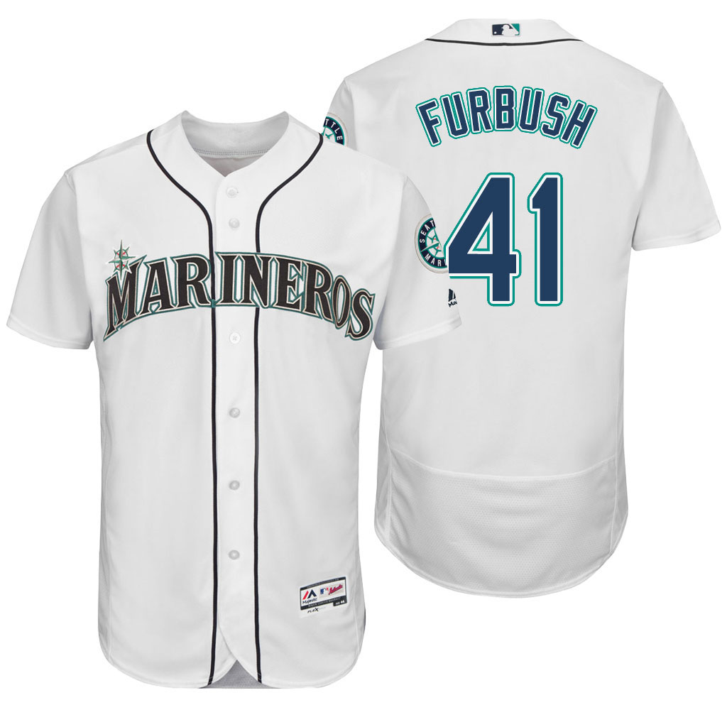 Seattle Mariners Charlie Furbush #41 White Hispanic Heritage Flex Base Jersey