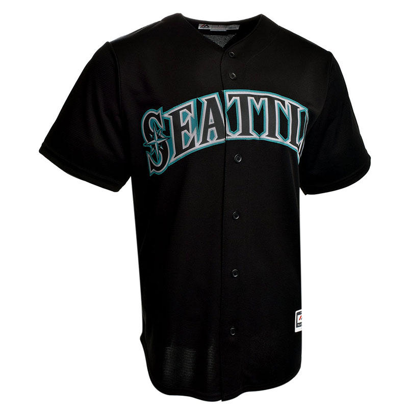 Seattle Mariners Cool Base Black on Black Color Pop Jersey