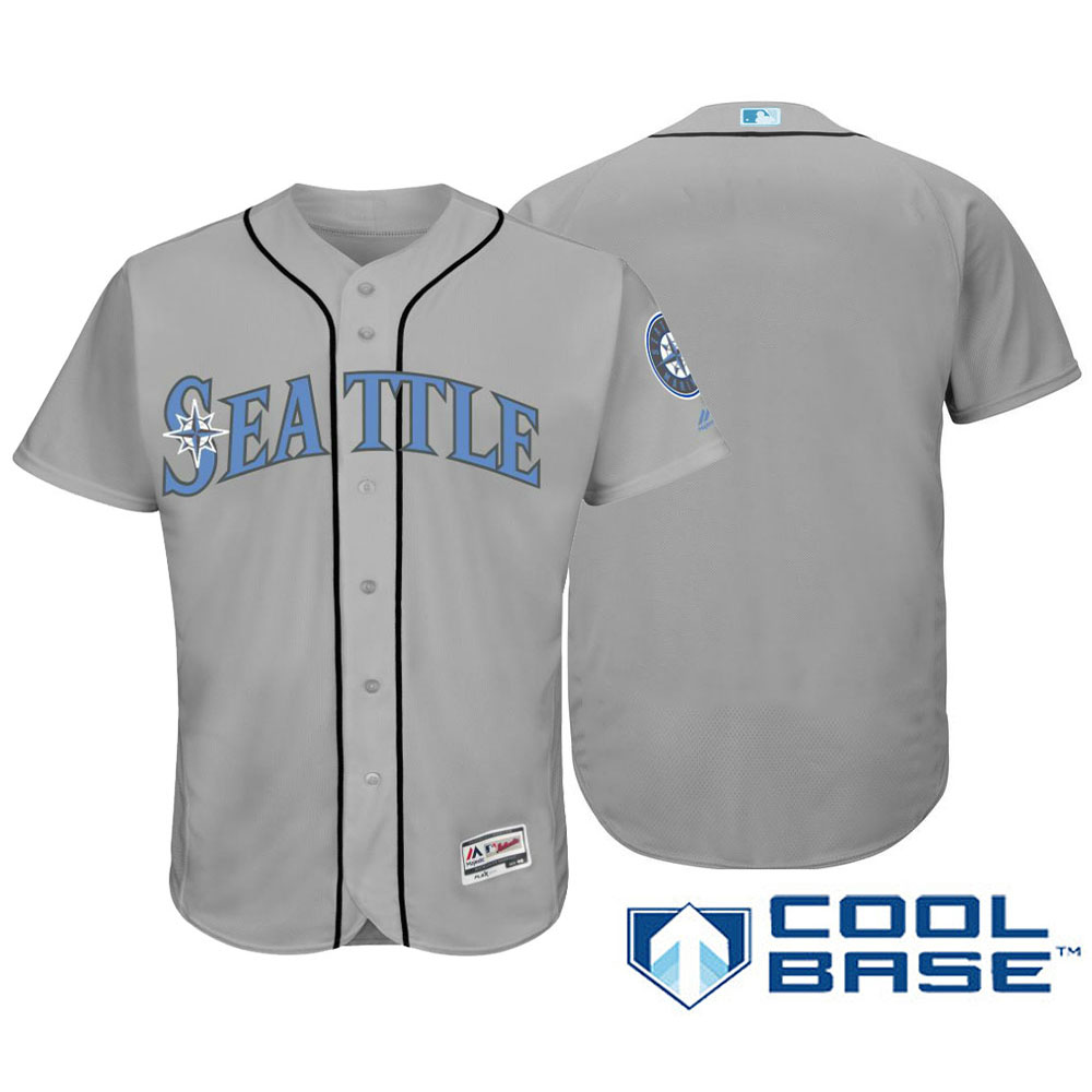 Seattle Mariners 2016 Father's Day Gray Cool Base Team Jersey