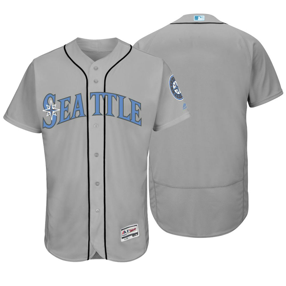 Seattle Mariners 2016 Father's Day Gray Flex Base Team Jersey