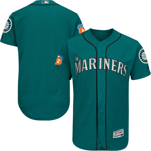 Seattle Mariners Aqua 2016 Spring Training Flexbase Authentic Collection Team Jersey