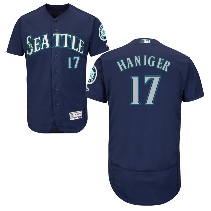 Men Seattle Mariners Mitch Haniger #17 Navy Alternate Flex Base Jersey