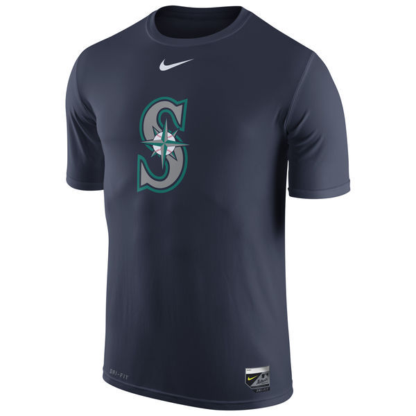 Seattle Mariners Navy Authentic Collection Legend Logo 1.5 Performance Dri-FIT T-Shirt