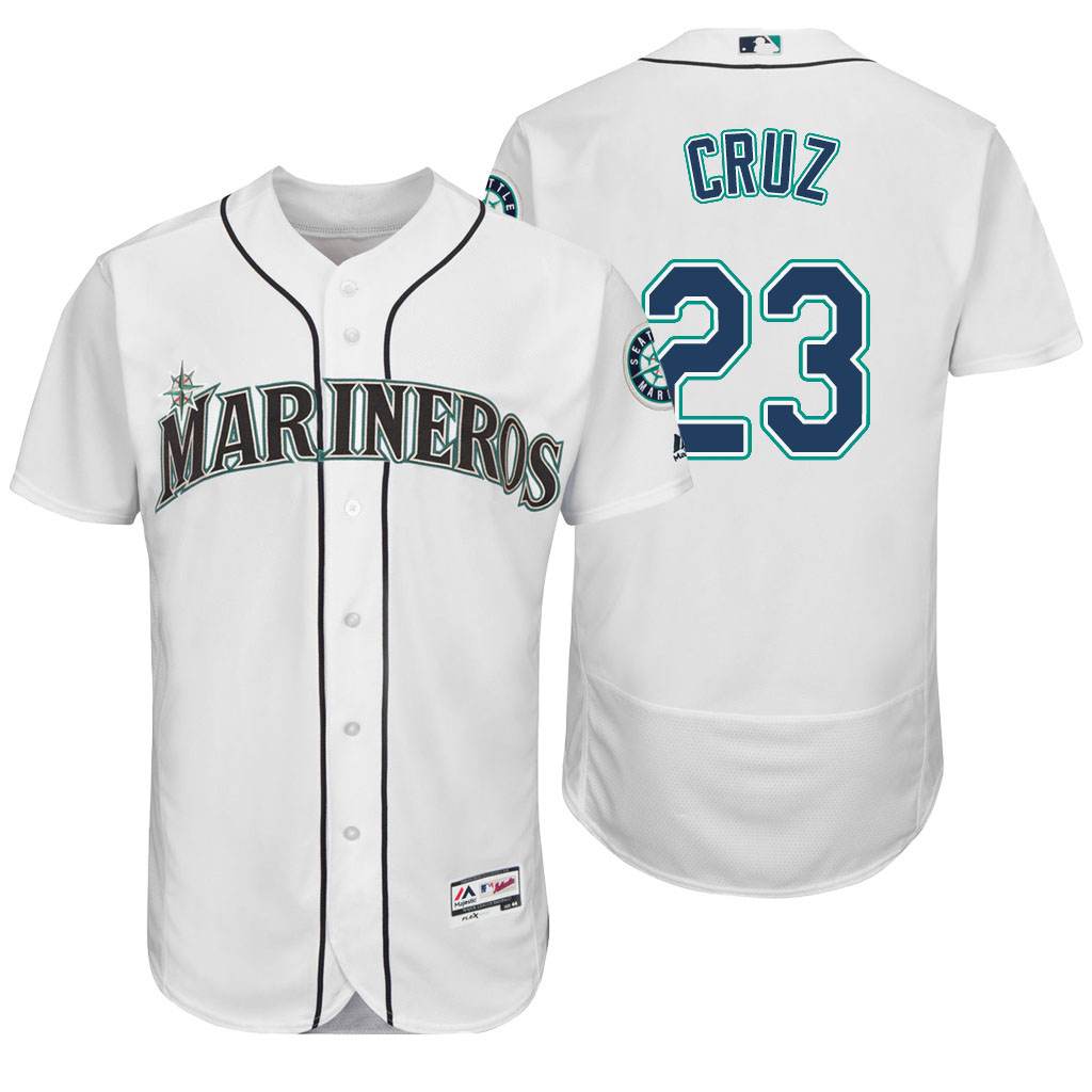 Seattle Mariners Nelson Cruz #23 White Hispanic Heritage Flex Base Jersey