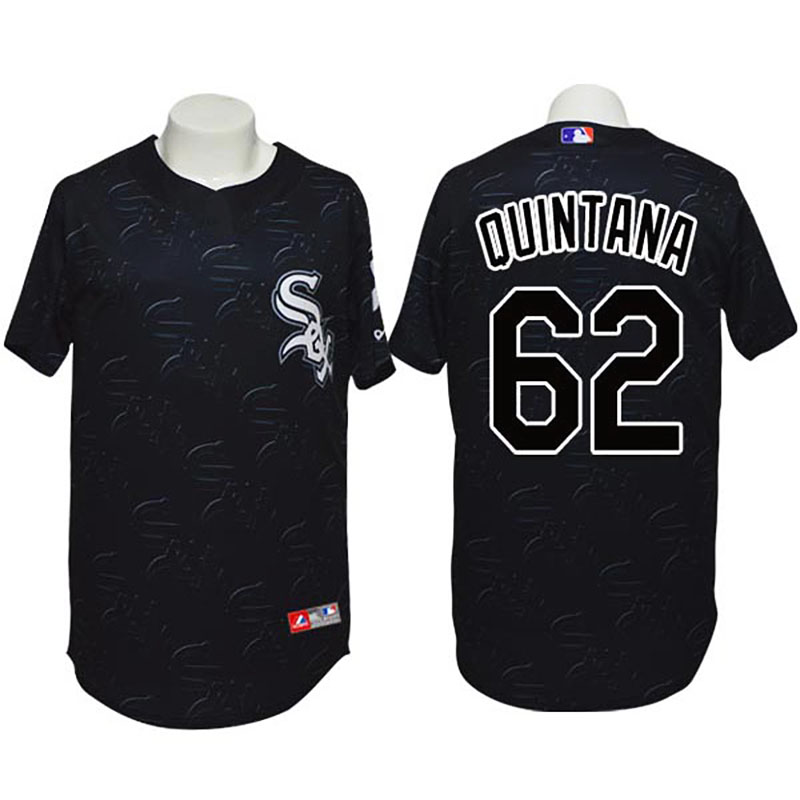 Chicago White Sox #62 Jose Quintana Conventional 3D Version Black Jersey