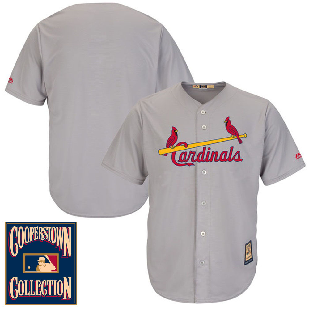 St. Louis Cardinals Gray Cooperstown Cool Base Collection Team Jersey