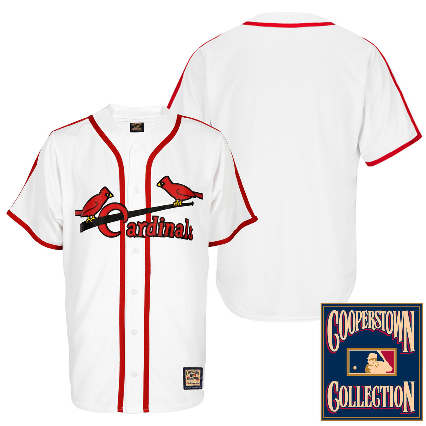 St. Louis Cardinals White Cooperstown Cool Base Collection Team Jersey