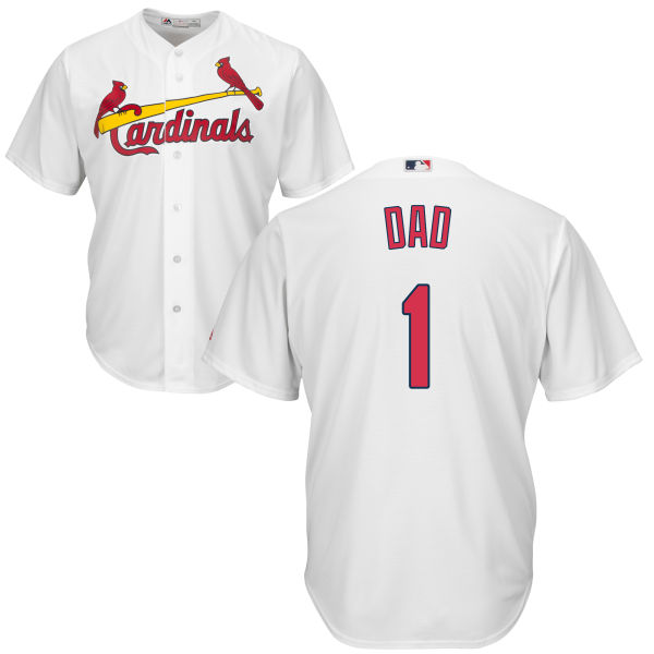 St. Louis Cardinals Majestic White Father's Day Gift Authentic Jersey