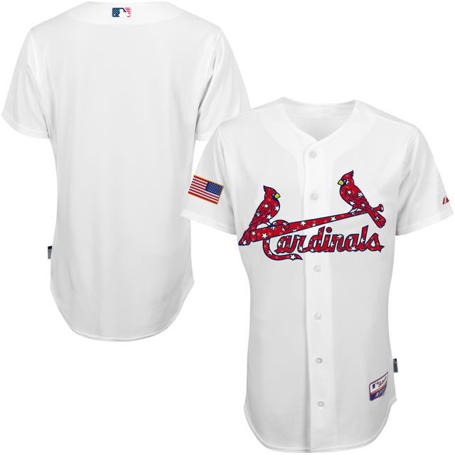 St. Louis Cardinals White 2016 Independence Day Stars & Stripes Authentic Cool Base Jersey