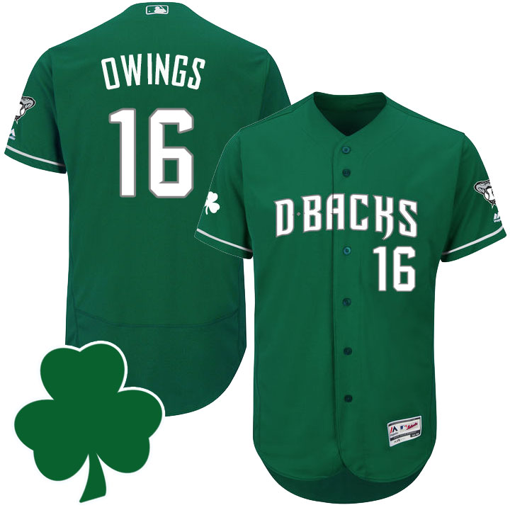 Arizona Diamondbacks #16 Chris Owings St. Patricks Day Green Celtic Flexbase Authentic Collection Jersey