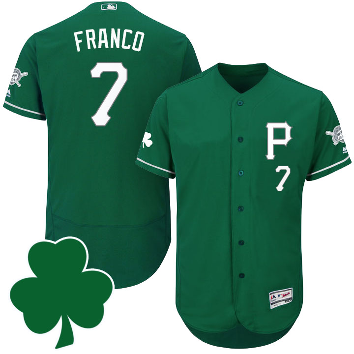 Pittsburgh Pirates #7 Maikel Franco St. Patricks Day Green Celtic Flexbase Authentic Collection Jersey