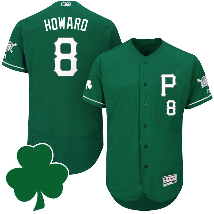 Pittsburgh Pirates #8 Ryan Howard St. Patricks Day Green Celtic Flexbase Authentic Collection Jersey