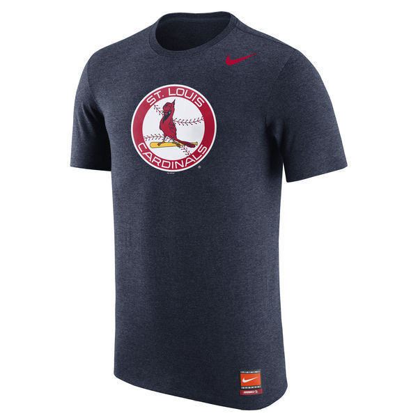 St. Louis Cardinals Gray Cooperstown Retro Logo Team T-Shirt