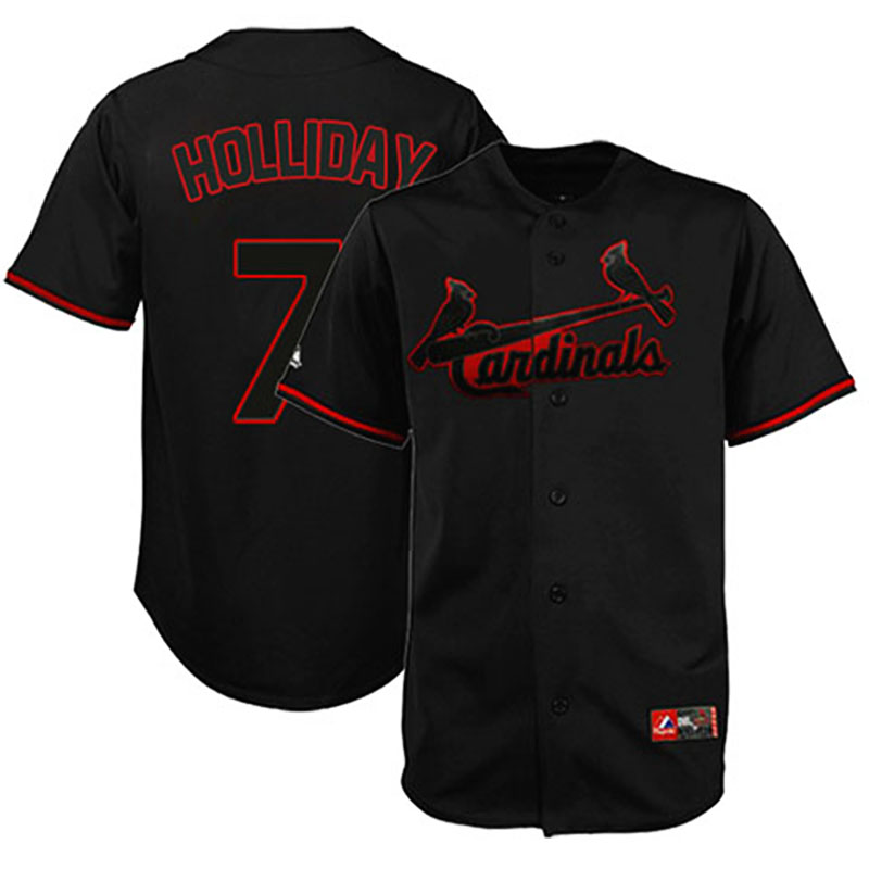 St. Louis Cardinals #7 Matt Holliday Black Fashion Jersey